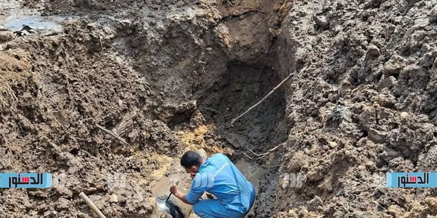 عودة المياه بعد كسر مفاجئ بخط سيدي غازي في كفر الشيخ