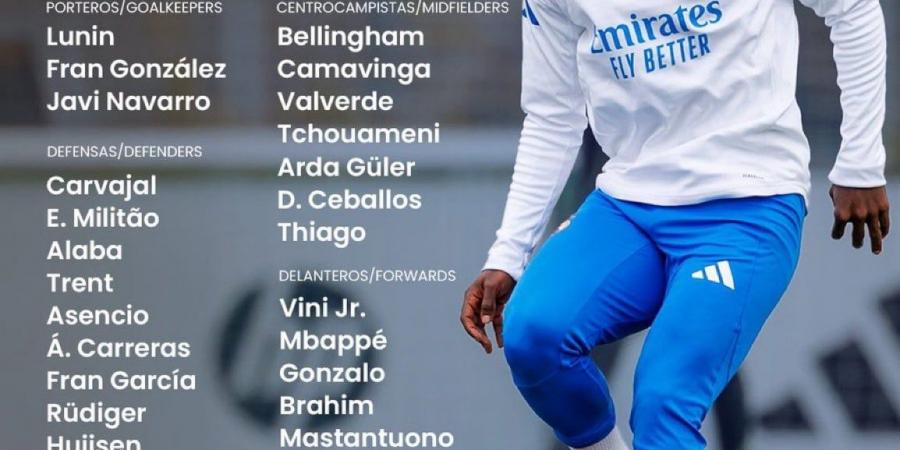 الريال ضد البايرن.. مبابي وفينيسيوس يقودان قائمة الملكي وعودة فالفيردي