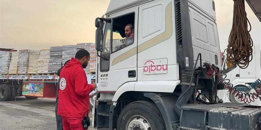 قافلة جديدة إلى غزة.. الهلال الأحمر يستعد لإطلاق المساعدات رقم 174