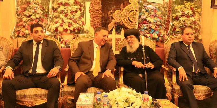 محافظ القليوبية يزور مطرانية بنها لتقديم التهنئة بمناسبة عيد القيامة المجيد