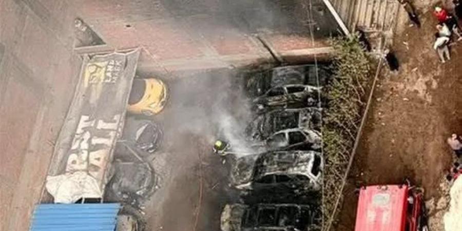 السيطرة على حريق جراج الغشام بالزقازيق .. وارتفاع الخسائر لـ10 سيارات