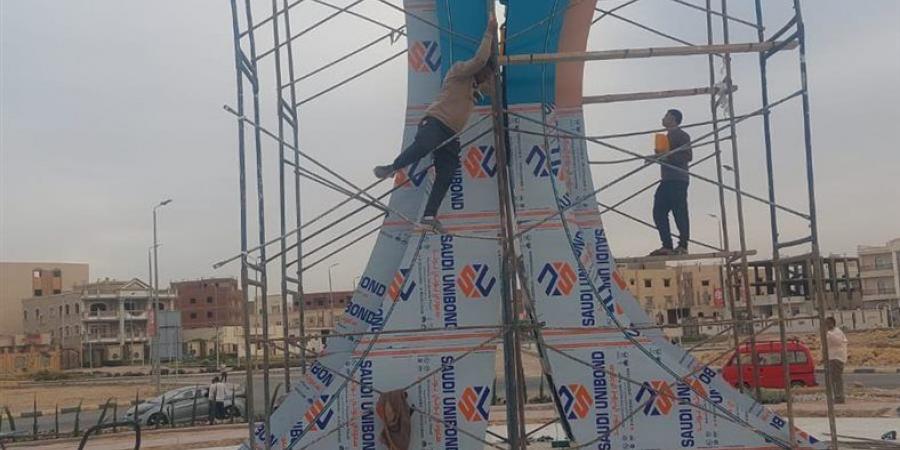 جهاز الفيوم الجديدة يبدأ تنفيذ أعمال تطوير ميدان المدخل الشمالي