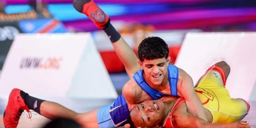 عبد الله حسونة.. عبد الله حسونة يصنع التاريخ ويحقق الميدالية الذهبية لـ منتخب مصر للمصارعة