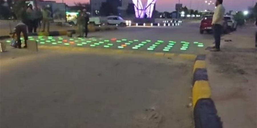 مطبات مضيئة جديدة في العاشر من رمضان لتعزيز السلامة المرورية والحد من الحوادث