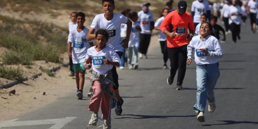 2000 متسابق فى ماراثون فلسطين الدولى برعاية اللجنة المصرية فى غزة