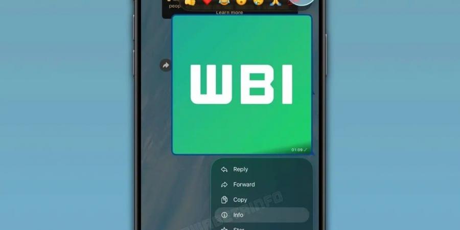 تغيير بتفاعلات الرسائل والقوائم.. تحديث لواتساب بميزة "الزجاج السائل" على iOS الجديد