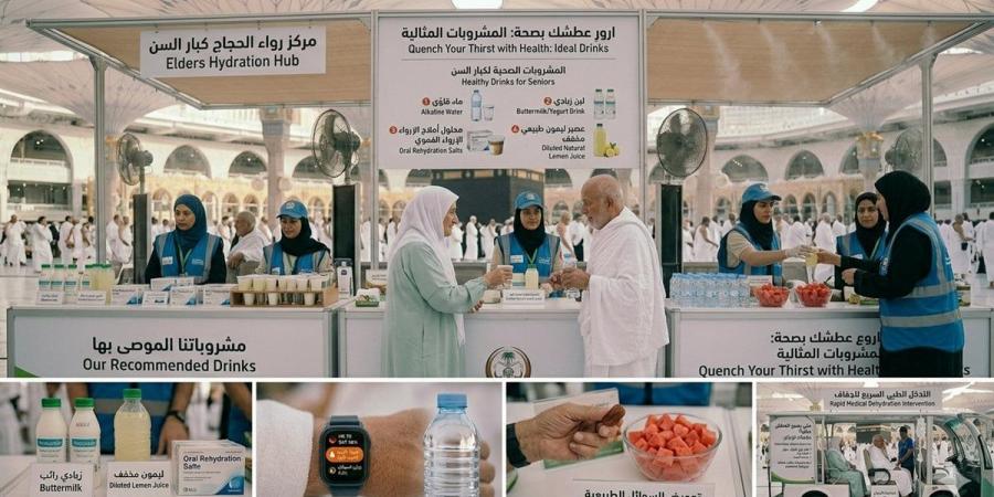 المشروبات المناسبة لكبار السن في الحج.. ومتى يصبح العطش خطرا؟
