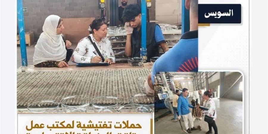حملة تفتيشية لـ«عمل السويس» لمتابعة تطبيق الحد الأدنى للأجور بعتاقة