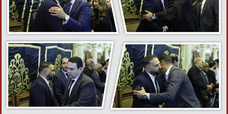 النواب ضياء داوود وعبدالمنعم امام واحمد فرغلي أعضاء مجلس النواب يؤدون واجب العزاء في الزميل مصطفى الشربيني