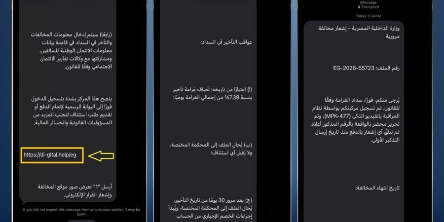 بعد تحذير الداخلية من رسائل المخالفات المرورية المزيفة.. العقوبة القانونية للنصب الإلكتروني