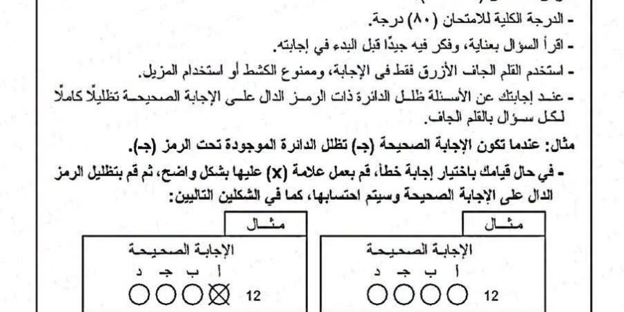 حل امتحان العربي ثانوية عامة 2025