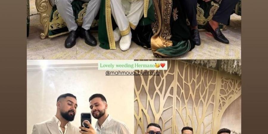 محمود بنتايج يحتفل بزفافه للمرة الثانية على سندس أحمد سليمان فى المغرب.. صور