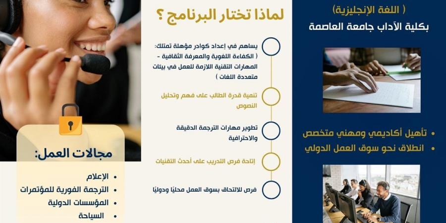 تنسيق الجامعات 2026.. تفاصيل إطلاق برنامج الترجمة الفورية بـ"آداب العاصمة"