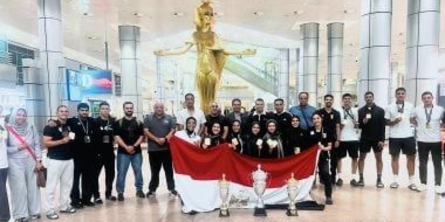 استقبال رسمى لبعثة الكاراتيه بعد التتويج بلقب البطولة الأفريقية