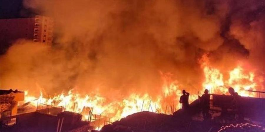 مدير أمن الفيوم ينتقل إلي موقع حريق مطعم المأكولات السورية بسنهور