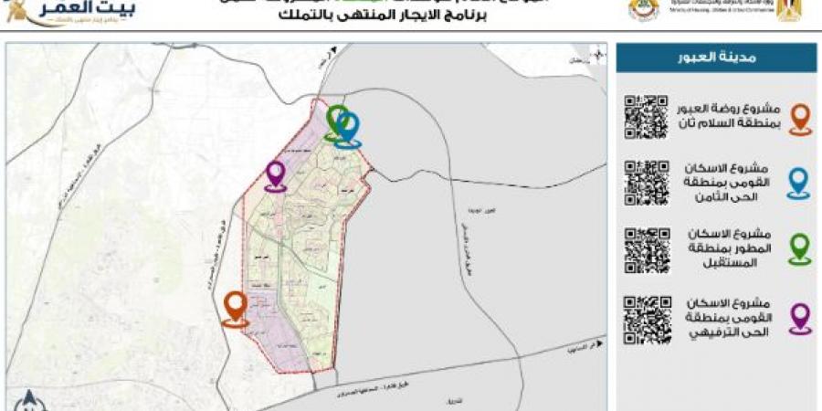 الإسكان تطرح شقق الإيجار التمليكي في 3 مشروعات بمدينة العبور (صور)