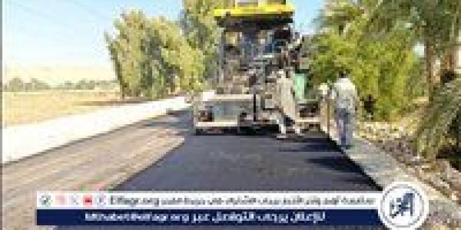 بدء رصف طريق الأغانة بطول 5 كيلومترات كمرحلة أولى بطما