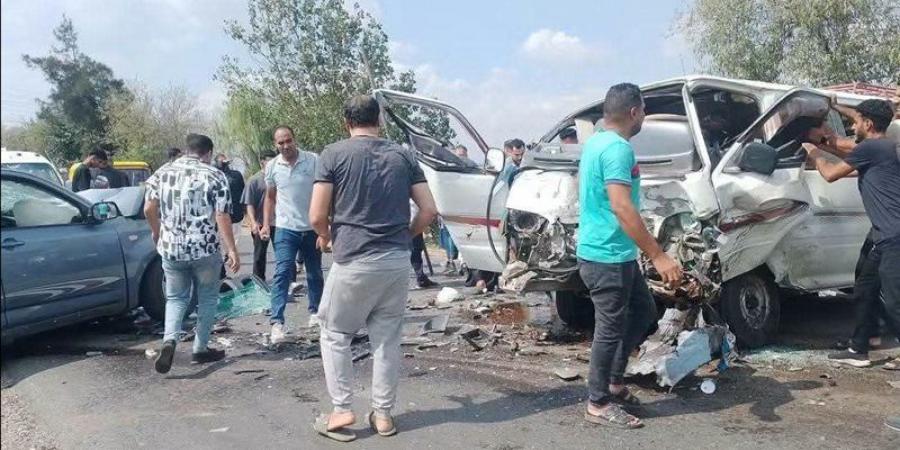 إصابة 9 أشخاص إثر حادث تصادم بطريق “القرشية – شبشير” بالغربية