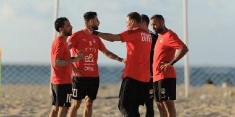 مران صباحي لمنتخب الشاطئية استعدادًا لمواجهة أنجولا