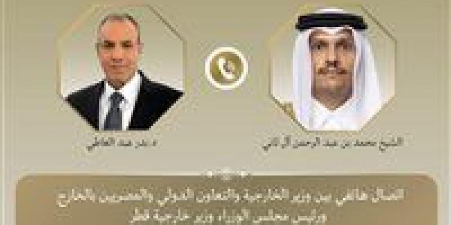 وزير الخارجية يبحث مع نظيره القطري العلاقات الثنائية والتطورات الإقليمية