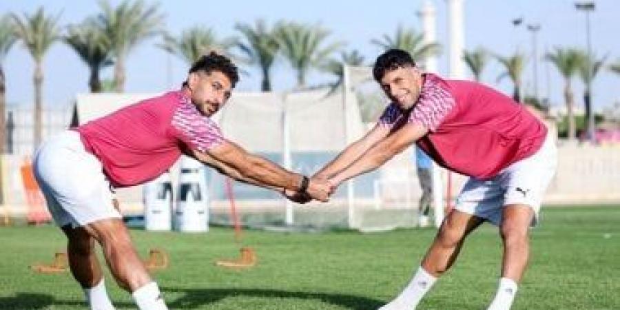 بيكهام وهانى وبلحاج يواصلون التأهيل فى مران سيراميكا استعدادا للمصرى.. صور
