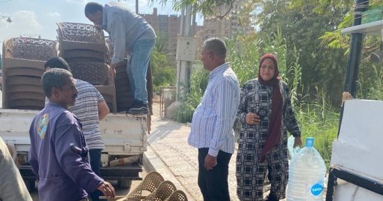 حملة مكبرة لرفع الإشغالات وإزالة التعديات بشارع جمال عبد الناصر بالفيوم