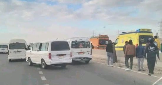 إصابة 9 طالبات إثر وقوع حادث تصادم ميكروباص ونقل على طريق بلقاس بالدقهلية