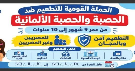"صحة الإسكندرية": التطعيمات ضد الحصبة مجانًا بدءا من اليوم وطوال فترة الحملة