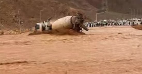 إغلاق طريق وادي وتير بجنوب سيناء بسبب السيول.. والطريق الساحلى بديلا