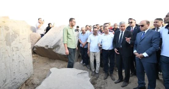 وزير الآثار ومحافظ الغربية يتفقدان معبد بهبيت الحجارة لدراسة تطويره
