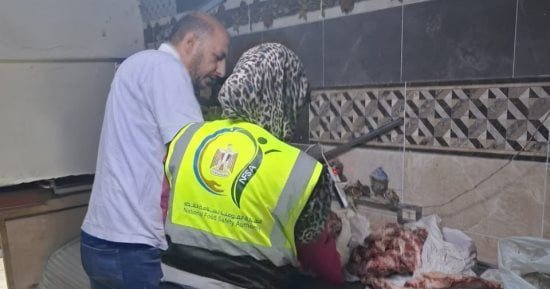 ضبط نصف طن من اللحوم الفاسدة ومصنعاتها داخل مخزن ببورسعيد