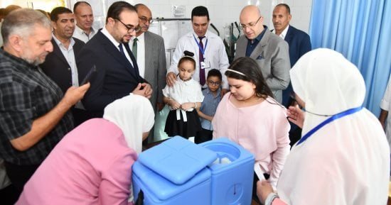 محافظ الفيوم يدشن الحملة القومية للتطعيم ضد الحصبة والحصبة الألمانية