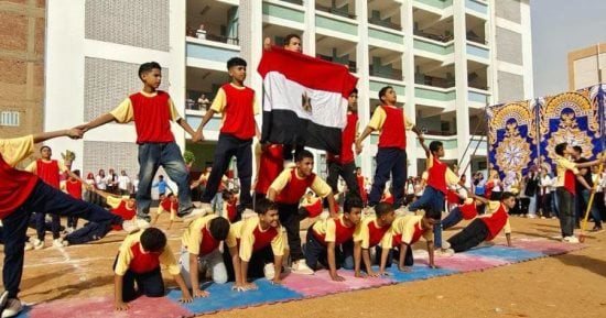 مدير تعليم القليوبية يشهد حفل نصر أكتوبر بمدرسة الشهيد الصواف بشبين القناطر