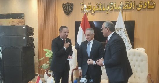 وزير العدل يشهد وضع حجر الأساس لفرع جديد لنادي القضاة بمدينة شبين الكوم